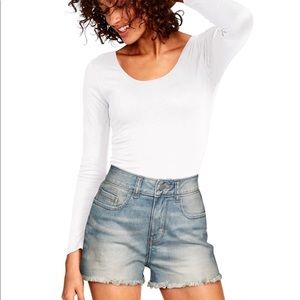 PINK Victoria Secret high waisted denim shorts